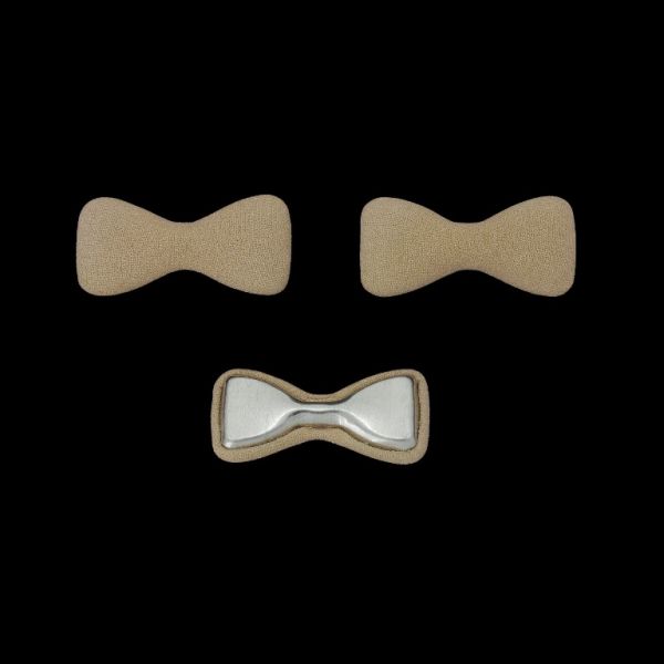 ADHESIVE BEADS - TEXTILE - RIBBON 316 33x16x6mm - GEORGETTE 01 - POWDER (DARK) - 5pcs.