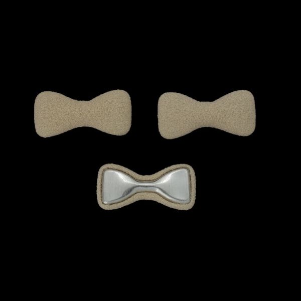 ADHESIVE BEADS - TEXTILE - RIBBON 318 33x16x6mm - GEORGETTE 01 - POWDER - 5pcs.