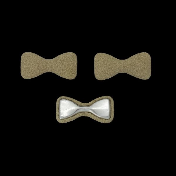 ADHESIVE BEADS - TEXTILE - RIBBON 319 33x16x6mm - GEORGETTE 01 - BEIGE (LIGHT) - 5pcs.