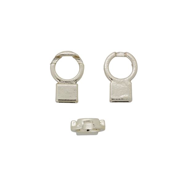 METAL BEADS - CAP FOR ROPE - MODEL 08 - 14x21x5mm GOLD (LIGHT) - PACKAGE 100g 38pcs. Hole-2x6mm