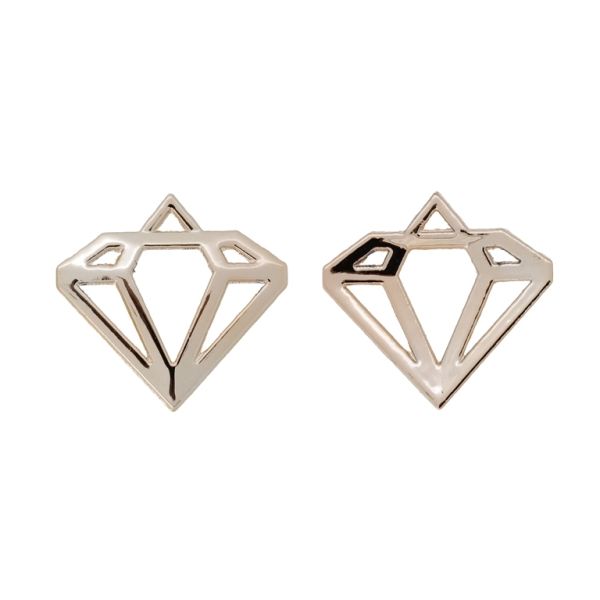 METAL BEADS WITH GLOSS - PENDANT - DIAMOND 01 - 29x28x1.5mm ANTIQUE BRASS (LIGHT) - PACKAGE 100g 69pcs. Hole-2.0mm