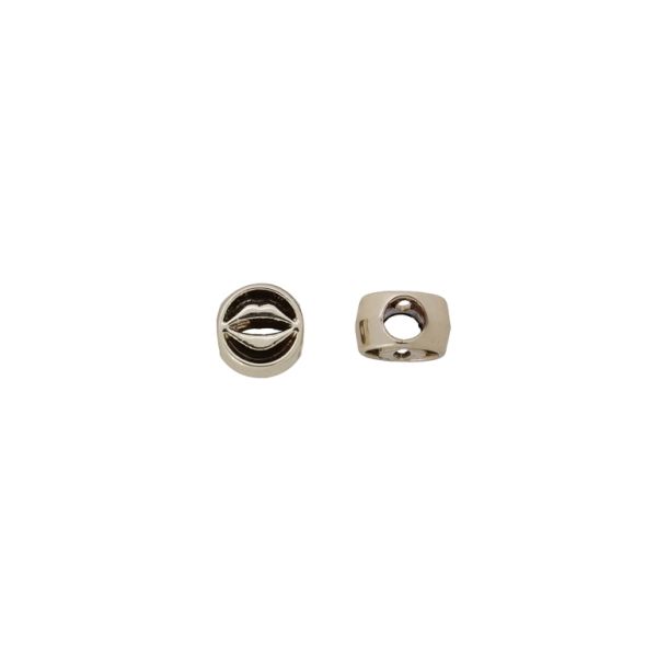 METAL BEADS WITH GLOSS - LIPS 01 - 10x7mm GOLD (LIGHT) - PACKAGE 100g 56pcs. Hole-4.0mm