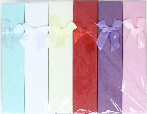 GIFT BOX FOR BRACELET - 4x21x2.5cm - RIBBON 32 - MIX COLORS - PACKAGE 12pcs.