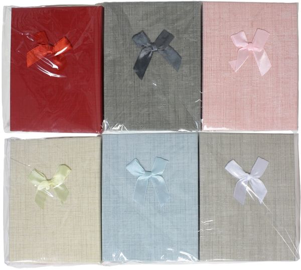 GIFT BOX FOR SET - 12x16x3cm - RIBBON 44 - MIX COLORS - PACKAGE 6pcs.