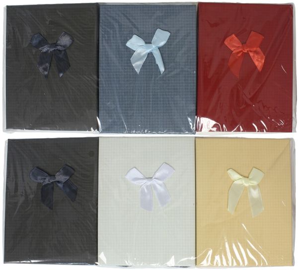 GIFT BOX FOR SET - 12x16x3cm - RIBBON 45 - MIX COLORS - PACKAGE 6pcs.