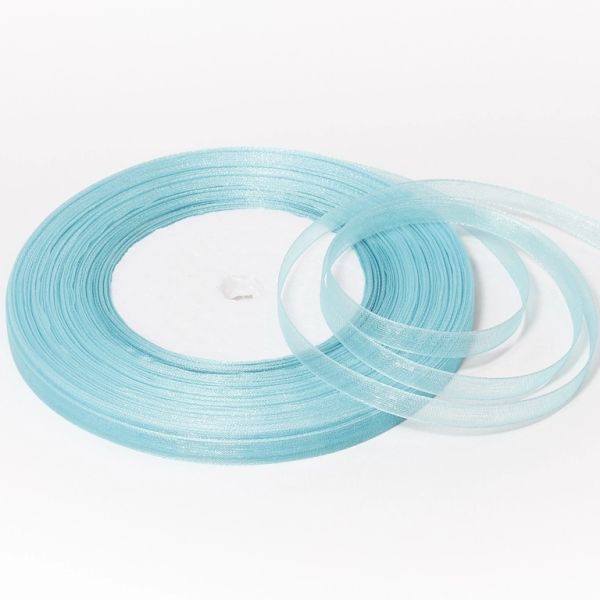 ORGANZA RIBBON 0.6cm - BLUE SKY 157 - PACKAGE 10x50yards(45m)