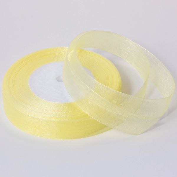 ORGANZA RIBBON 2.0cm - ECRU (DARK) 060 - 50yards(45m)
