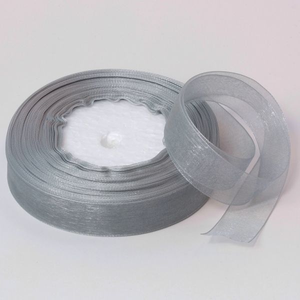 ORGANZA RIBBON 2.0cm - GRAY 059 - 50yards(45m)