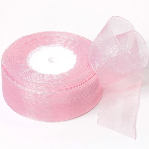 ORGANZA RIBBON 4.0cm - ROSE DUST (LIGHT) 071 - PACKAGE 4х50yards(45m)