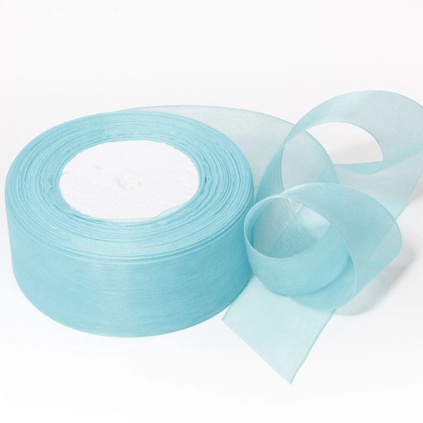 ORGANZA RIBBON 4.0cm - BLUE SKY 157 - PACKAGE 4х50yards(45m)