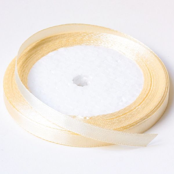 САТЕН 0.6см - ЕКРЮ 106 - ПАКЕТ 10х25ярда(22м)