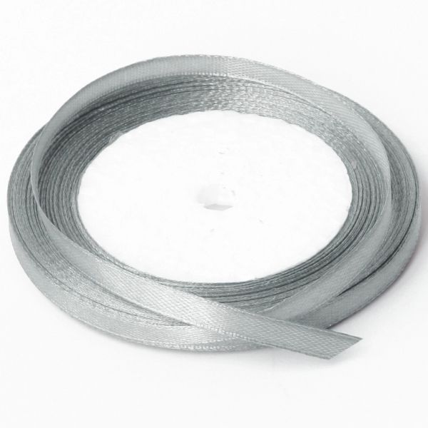 SATIN RIBBON 0.6cm - GRAY 000 - 25yards(22m)