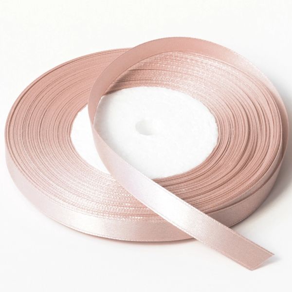 SATIN RIBBON 1.0cm - ROSE DUST (LIGHT) 041А - PACKAGE 10x25yards(22m)