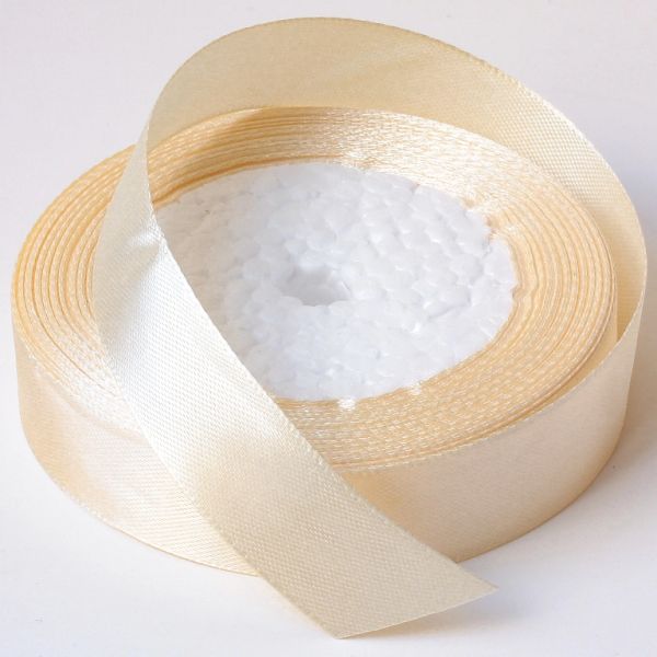 SATIN RIBBON 2.0cm - ECRU 106 - PACKAGE 10x25yards(22m)