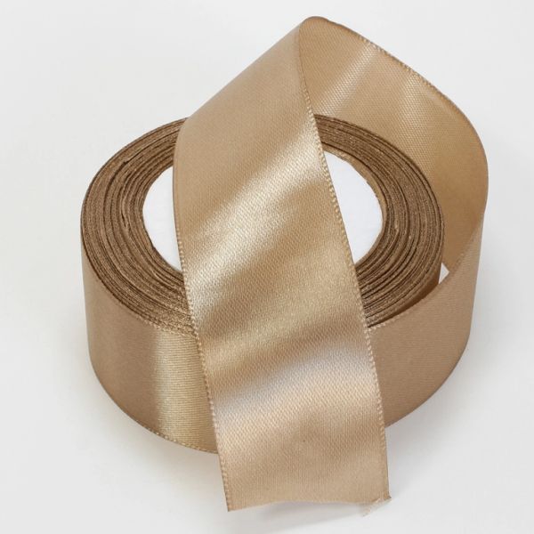SATIN RIBBON 4.0cm - BEIGE (DARK) 093 - PACKAGE 5x25yards(22m)