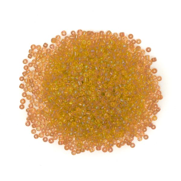 СТЪКЛЕНИ МЪНИСТА СИНЦИ - ТОПЧЕ 4мм - ПРОЗРАЧНИ ДЪГА - ЗЛАТИСТО 162СN - ПАКЕТ 450 гр. Отвор-1.5мм