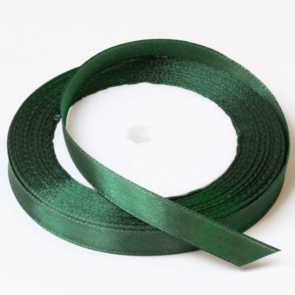 SATIN RIBBON 1.0cm - GREEN (DARK) 049А - 25yards(22m)