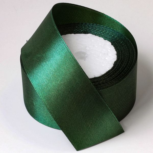 SATIN RIBBON 4.0cm - GREEN (DARK) 073 - PACKAGE 5x25yards(22m)