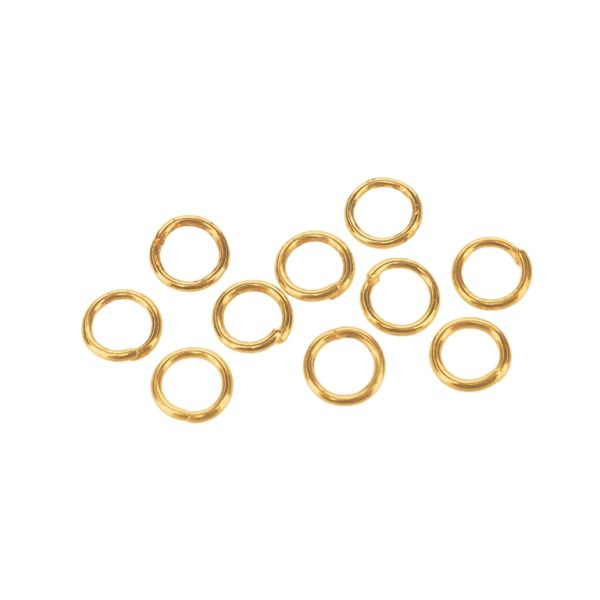 МЕТАЛНИ ЕЛЕМЕНТИ - ХАЛКИ - 0.7х5мм ЗЛАТИСТО - NICKEL FREE - ПАКЕТ 500 гр. (11270 бр.)