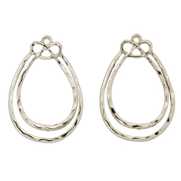 METAL BEADS - PENDANT - DROP 05 - 24x35x1.5mm GOLD (LIGHT) - 2pcs. Hole-1.6mm