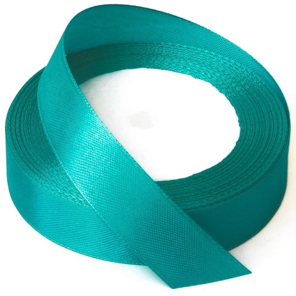 SATIN RIBBON 2.0cm - TURQUOISE BLUE (DARK) 047 - PACKAGE 10x25yards(22m)