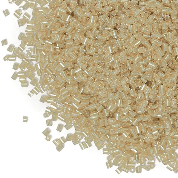 СТЪКЛЕНИ МЪНИСТА СИНЦИ - ПРЪЧИЦИ ШЕСТОСТЕН 2х2мм - СРЕБРИСТА НИШКА - ЗЛАТИСТО 22 - 50 гр. Отвор-0.8мм