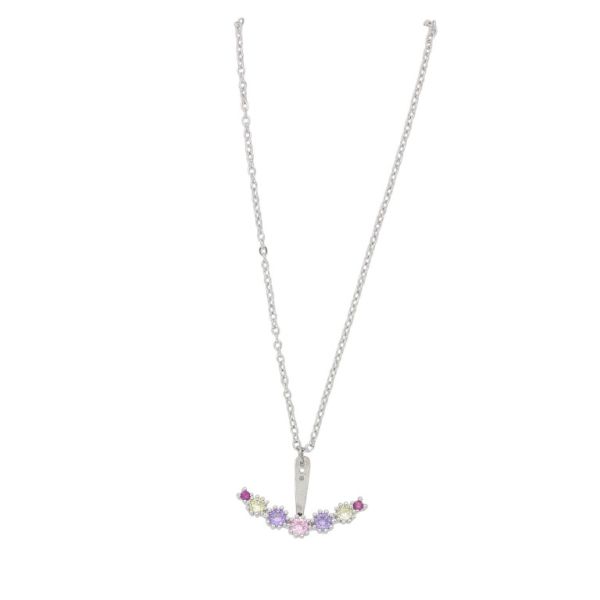 БИЖУТЕРИЯ - КОЛИЕ - МЕСИНГ И ЦИРКОН - ЦВЕТЯ К199 - 2.6х1.6см НИКЕЛ И МИКС - ПАКЕТ 6 бр.