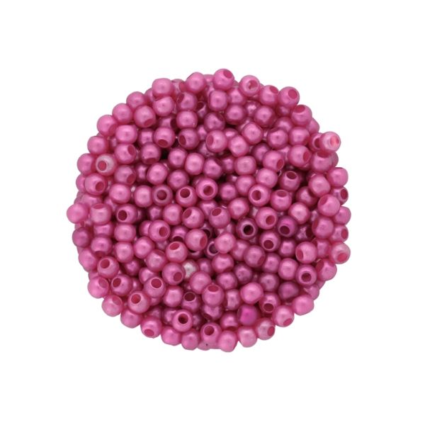 ПЛАСТМАСОВИ ПЕРЛИ МАТИРАНИ - ТОПЧЕ - 4мм ЦИКЛАМА Т. 138 - ПАКЕТ 500 гр. Отвор-1.7мм (19800 бр.)