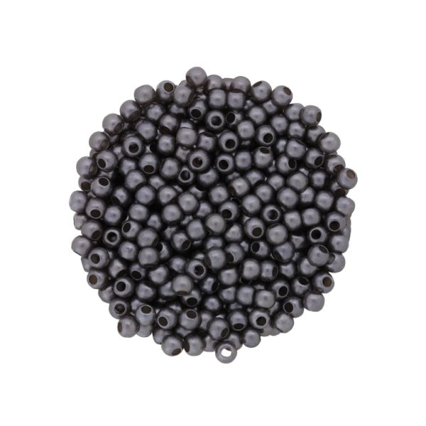 ПЛАСТМАСОВИ ПЕРЛИ МАТИРАНИ - ТОПЧЕ - 4мм СИВО Т. 141 - 50 гр. Отвор-1.7мм (2085 бр.)