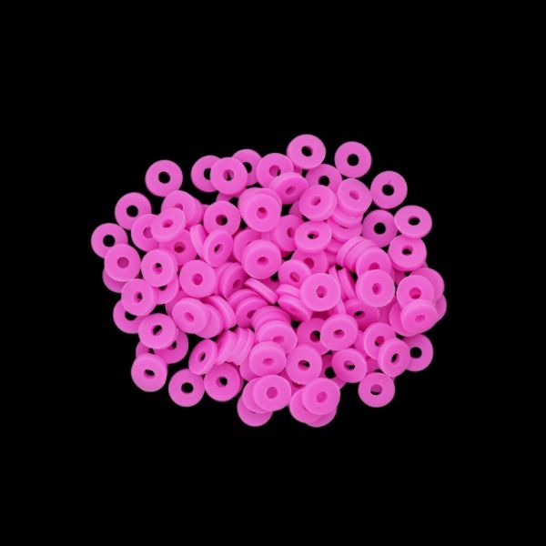 МЪНИСТА ОТ ПОЛИМЕРНА ГЛИНА ФИМО - ШАЙБА 01 - 6мм - ЦИКЛАМА СВ. 020 - ПАКЕТ 500 гр. (12 100 бр.) Отвор-2.0мм