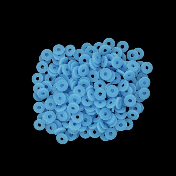 МЪНИСТА ОТ ПОЛИМЕРНА ГЛИНА ФИМО - ШАЙБА 01 - 6мм - СИНЬО 026 - ПАКЕТ 500 гр. (14 950 бр.) Отвор-2.0мм