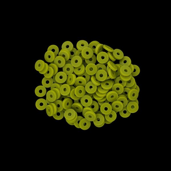POLYMER CLAY FIMO BEADS - WASHER 01 - 6mm - GREEN MILITARY (LIGHT) 013 - PACKAGE 500g (12 500pcs.) Hole-2.0mm
