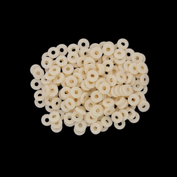 POLYMER CLAY FIMO BEADS - WASHER 01 - 6mm - ECRU 002 - PACKAGE 500g (15 000pcs.) Hole-2.0mm