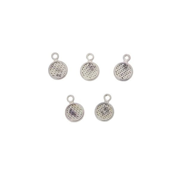 METAL BEADS - PENDANT - CIRCLE 36 - 6x9x1mm SILVER - SECOND-RATE - PACKAGE 300pcs. Hole-1.0mm