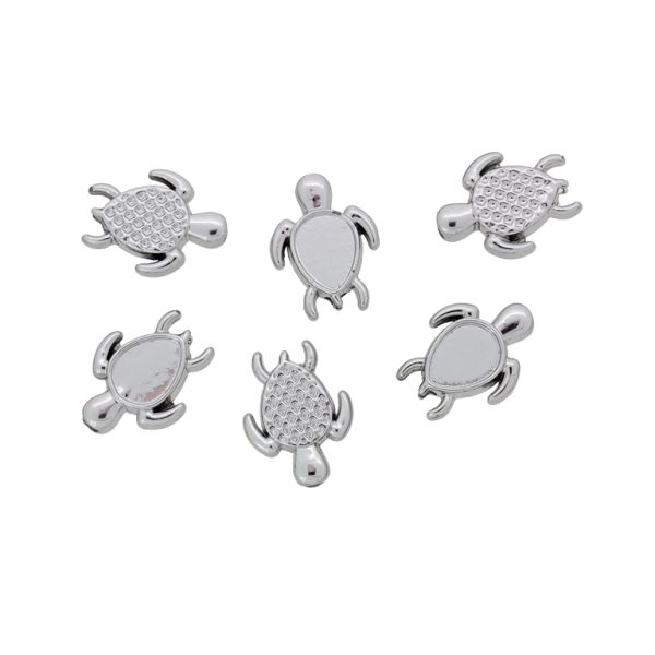 ЕТАЛНИ МЪНИСТА - КОСТЕНУРКА 03 - 13х10х4мм НИКЕЛ - 10 бр. Отвор-1.8мм