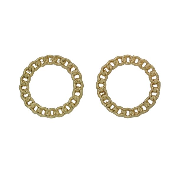 METAL BEADS - CIRCLE 40 CHAIN - 21x2mm GOLD - PACKAGE 60pcs. Hole-15mm