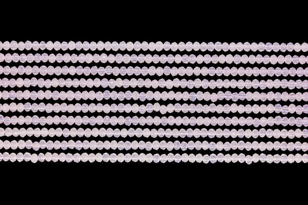 GLASS BEADS - FACETED RONDELLE CRYSTALS - 2.5x2mm - MILKY - PINK 047 - PACKAGE (10x166pcs.) Hole-0.8mm