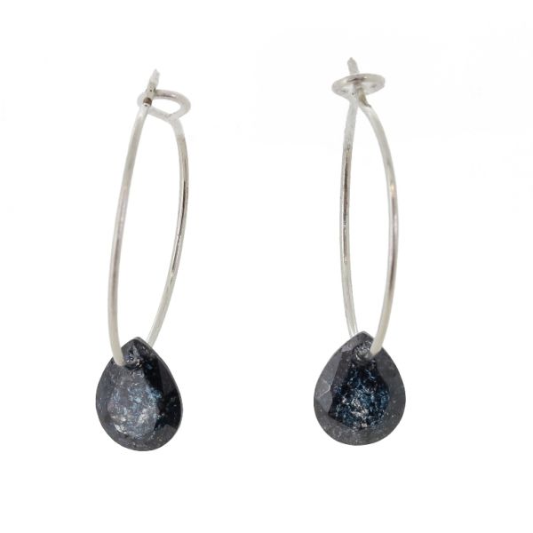 JEWELRY - EARRINGS - HOOP - ZIRCON - DROP Е946 - 2.0cm NICKEL AND MIX - 1 pair 