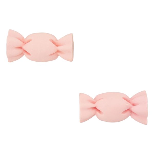 PLASTIC BEADS - RESIN 3D - FOR GLUING - CANDY 09 - 28x13x13mm PINK (LIGHT) - PACKAGE 30pcs.