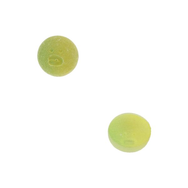 PLASTIC BEADS - RESIN 3D - FOR GLUING - DUCK 08 HEMISPHERE MATTE - 14x9mm GREEN (LIGHT) - PACKAGE 40pcs.