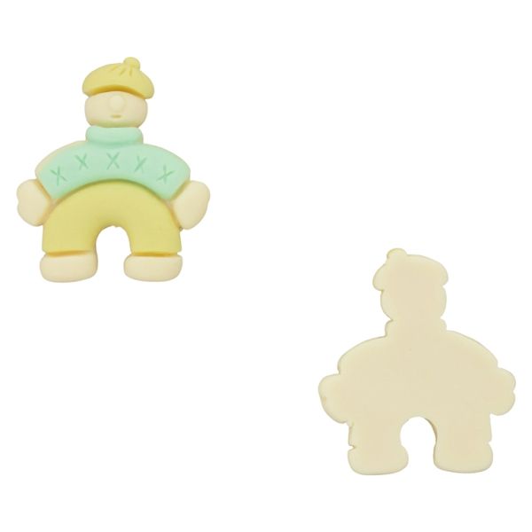 ПЛАСТМАСОВИ МЪНИСТА - РЕЗИН 3D - ЗА ЗАЛЕПВАНЕ - ЧОВЕЧЕ 01 - 29х34х7мм ЕКРЮ-РЕЗЕДА-ЖЪЛТО СВ. - ПАКЕТ 20 бр.