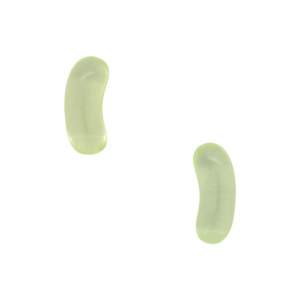 PLASTIC BEADS - RESIN 3D - FOR GLUING - CANDY 16 JELLY BEAN TRANSPARENT - 22x9mm GREEN (LIGHT) - PACKAGE 50pcs.