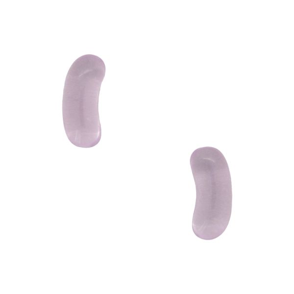 PLASTIC BEADS - RESIN 3D - FOR GLUING - CANDY 16 JELLY BEAN TRANSPARENT - 22x9mm PURPLE (LIGHT) - PACKAGE 50pcs.