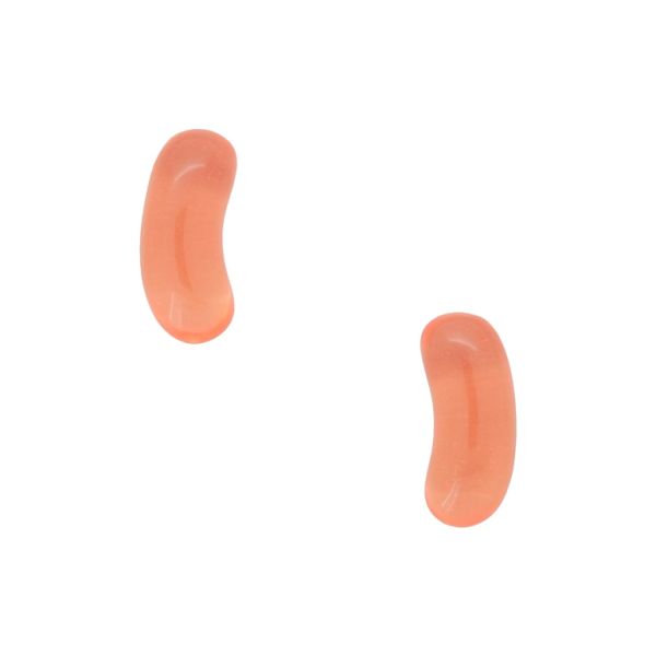 PLASTIC BEADS - RESIN 3D - FOR GLUING - CANDY 16 JELLY BEAN TRANSPARENT - 22x9mm ORANGE - PACKAGE 50pcs.