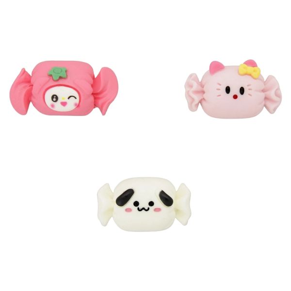 PLASTIC BEADS - RESIN 3D - FOR GLUING - CANDY MIX MODELS 01 WITH ANIMALS - MIX - PACKAGE 30pcs.