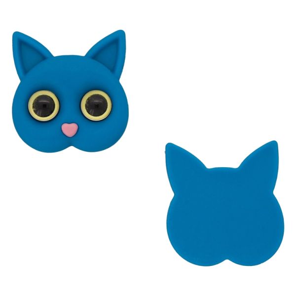 PLASTIC BEADS - RESIN 3D - FOR GLUING - CAT 20 - 30x31x8mm BLUE (DARK)-PINK-BLACK - PACKAGE 20pcs.