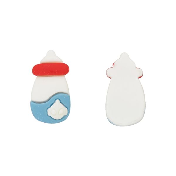PLASTIC BEADS - RESIN 3D - FOR GLUING - BABY BOTTLE 04 ULTRAMAN - 16x29x7mm BLUE-WHITE-RED - PACKAGE 30pcs.