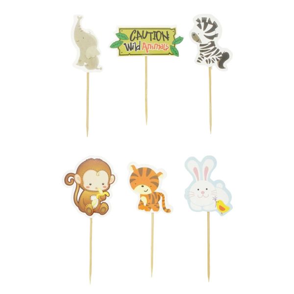 MATERIALS FOR CRAFT AND DECORATION - TOPPER FROM CARTON - ANIMAL MIX 02 - MIX - 24pcs.
