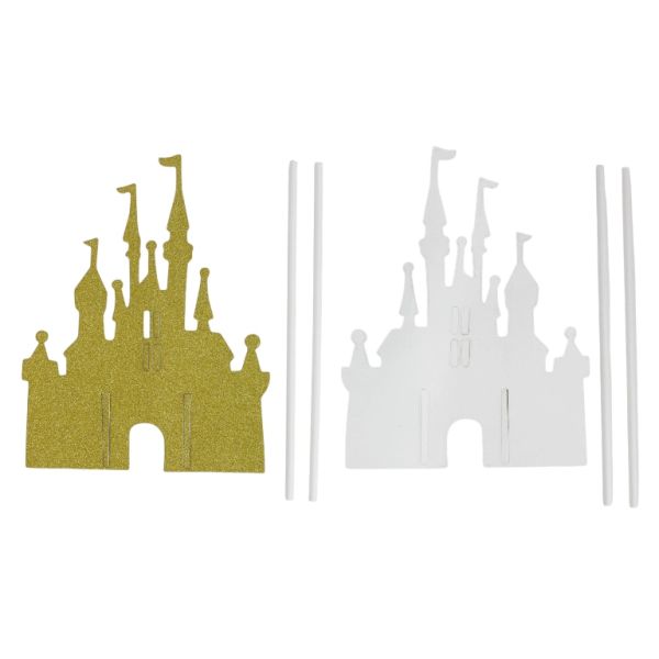 ТОПЕР ОТ КАРТОН - ЗАМЪК 01 БРОКАТ - 11х14см - ЗЛАТИСТО - 1 бр.
