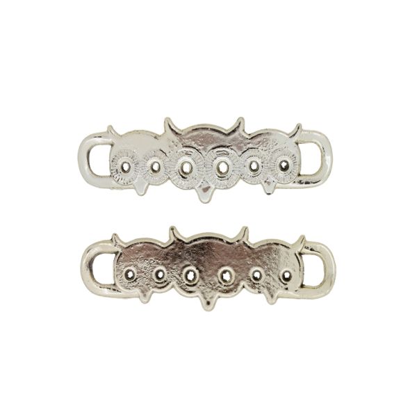 METAL BEADS WITH GLOSS - CONNECTING ELEMENT - 2 RINGS - OWLS 01 - 39x13x2mm GOLD (LIGHT) - PACKAGE 100g 25pcs. Hole-3x4mm
